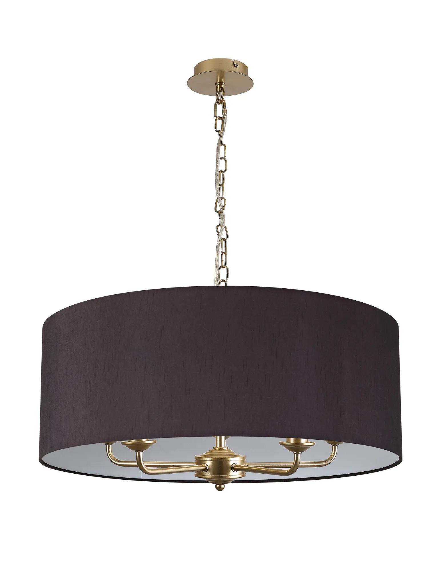 Banyan 60cm 5 Light Pendant Champagne Gold; Black DK0978  Deco Banyan CG BL